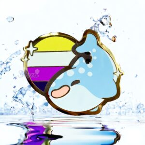 Non Binary Whale Pin